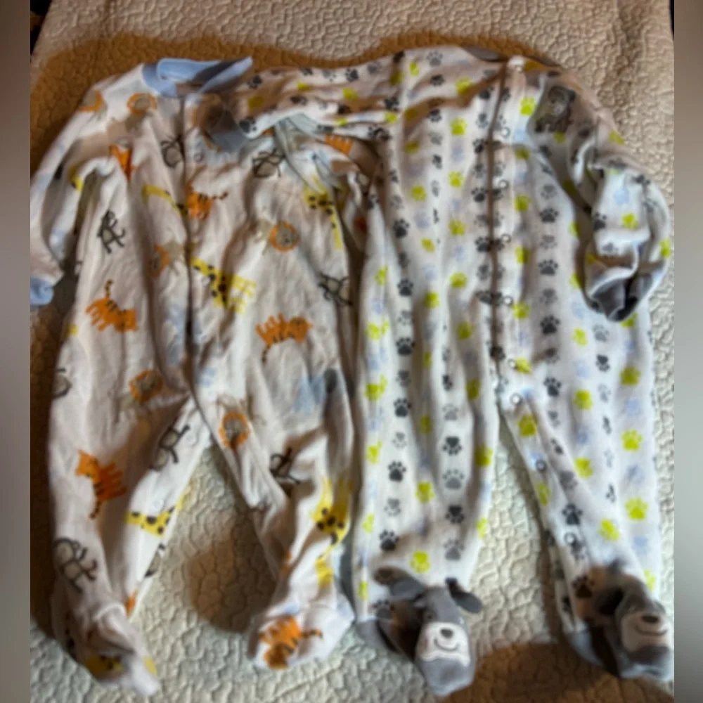 Caters fleece winter footie pajamas baby boy